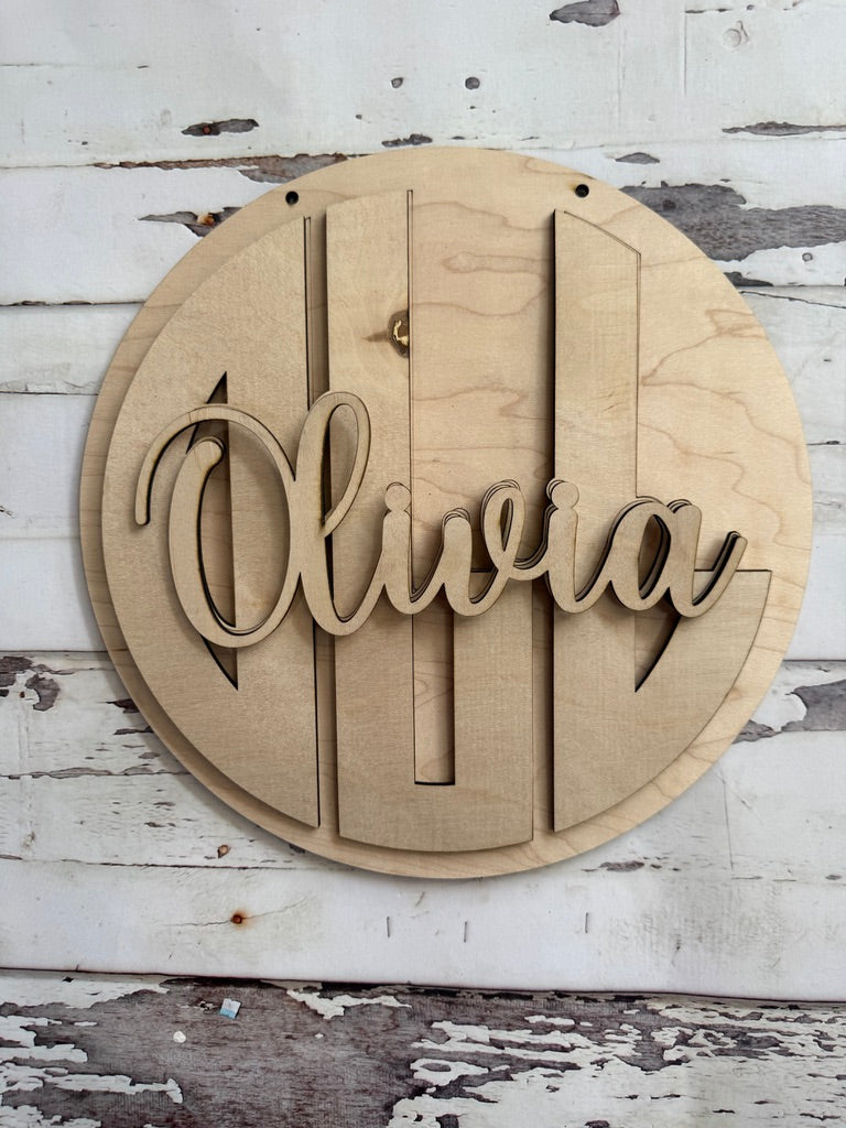 Personalized Monogram Youth Door Hanger