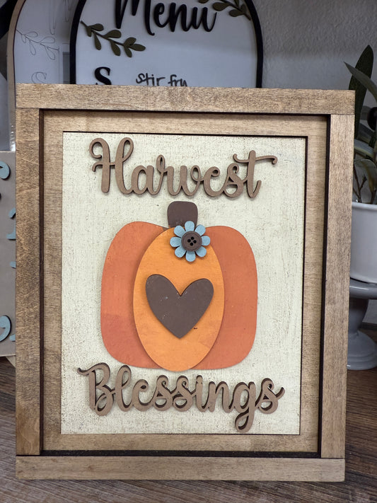 Swappable Insert -  Harvest Blessings
