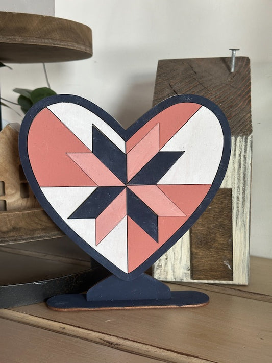 Barn Quilt Standing Heart