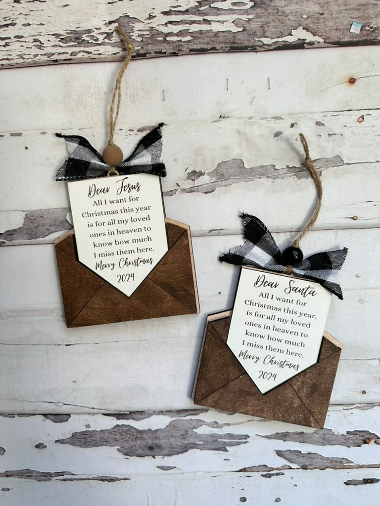 Letter to Santa/Jesus Ornament