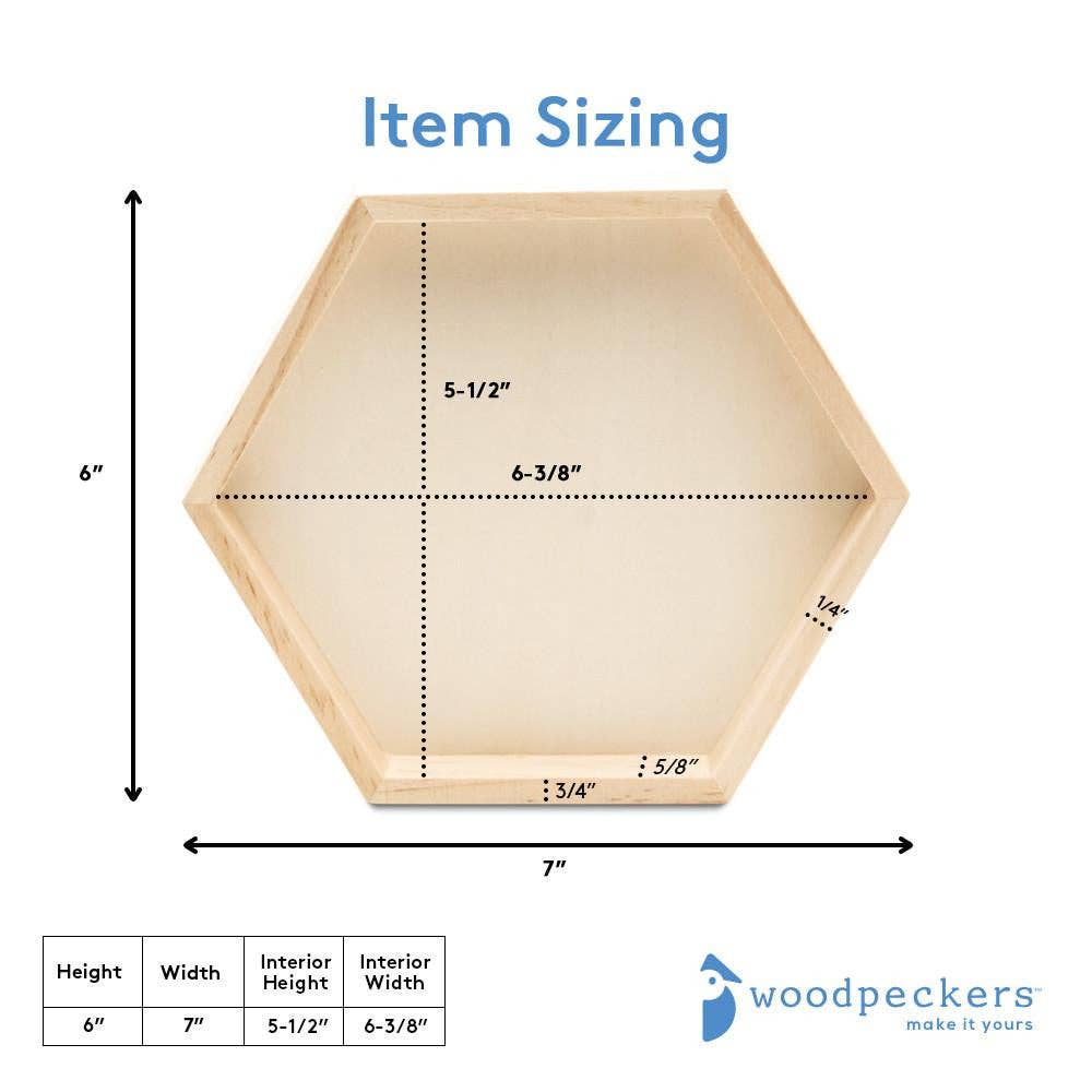 6" Hexagon Tray (Single Unit)