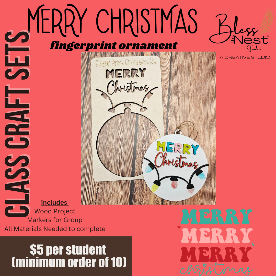 Class Craft Set - Fingerprint Ornament