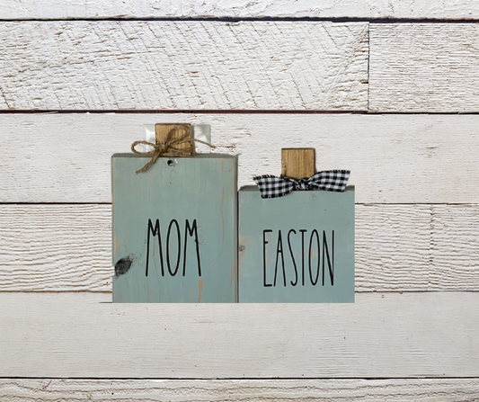 Four Chunky Wood Pumpkin