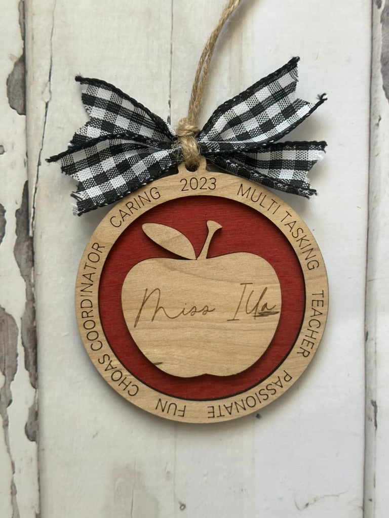 Personalized Teacher Ornament