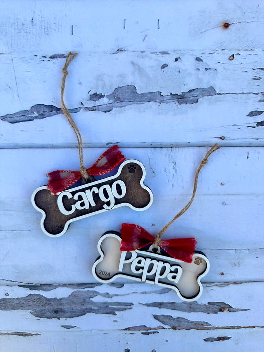 Personalized Dog Bone Ornament