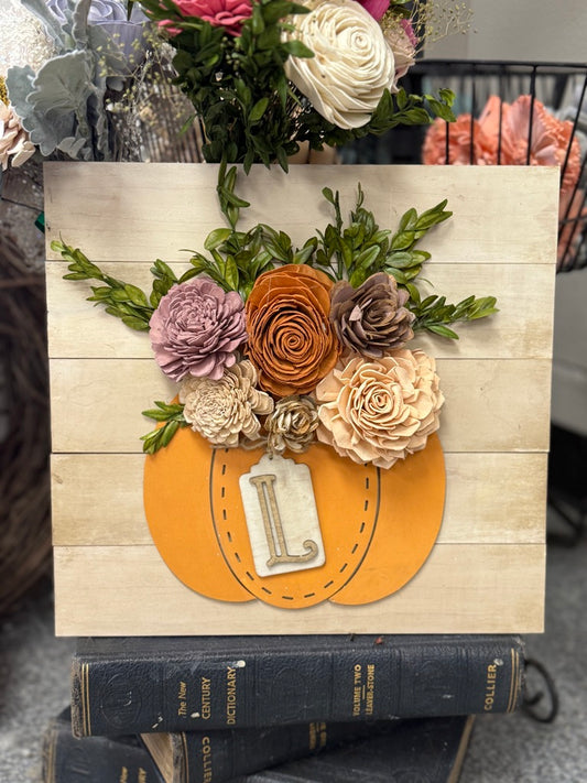 Sola Flower Pumpkin Sign