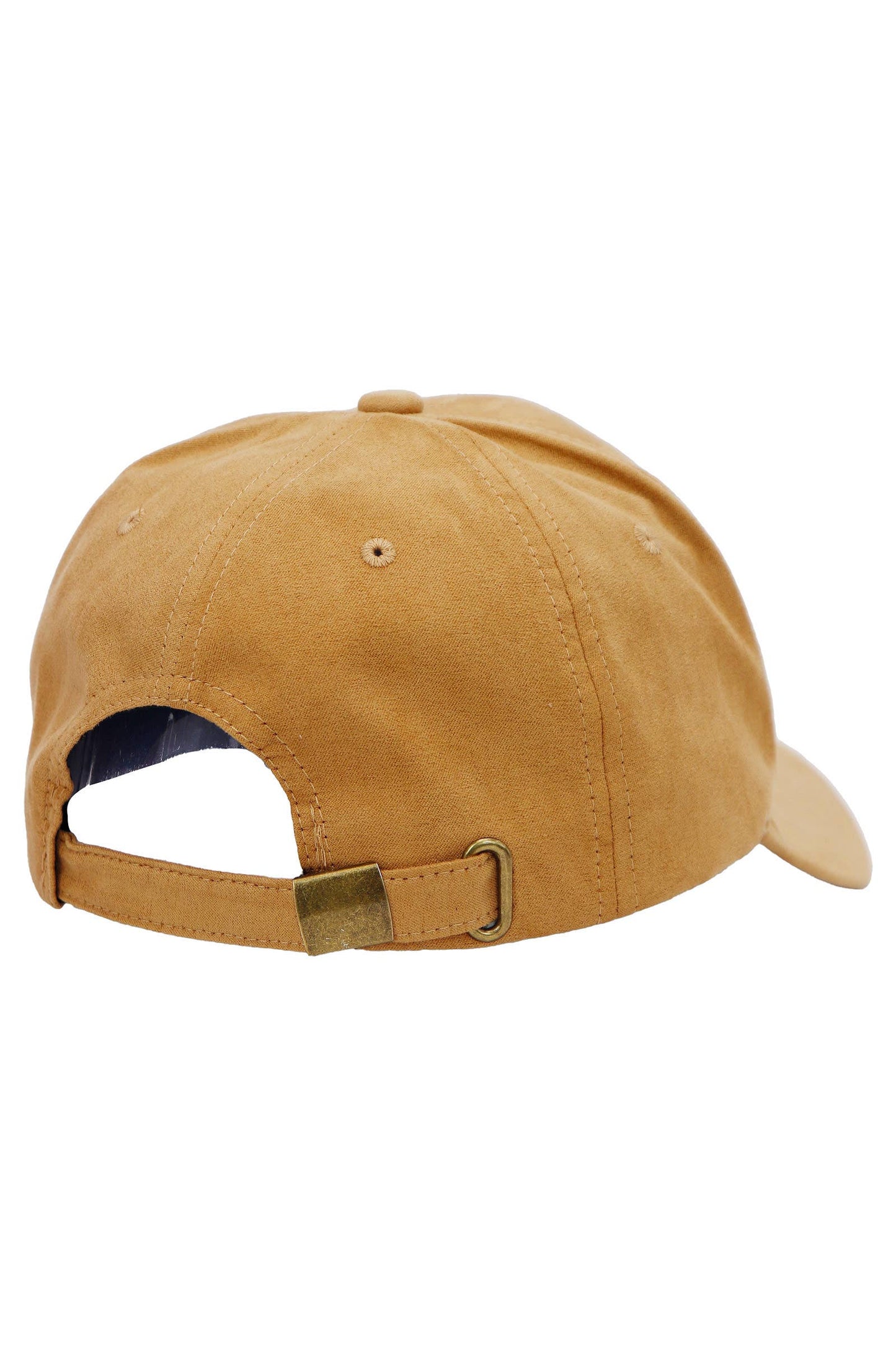 Faux Suede Buckle Strap Back Baseball Cap