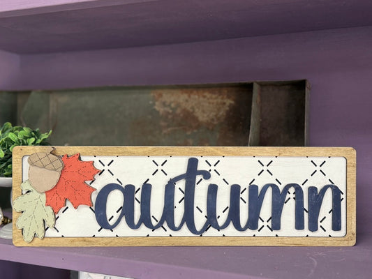 Quilted Autumn Chunky Shelf Sitter