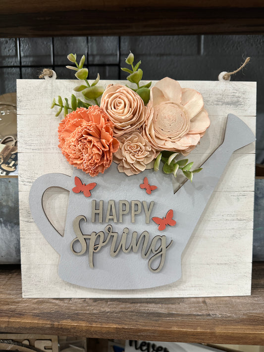 Happy Spring Watering Can