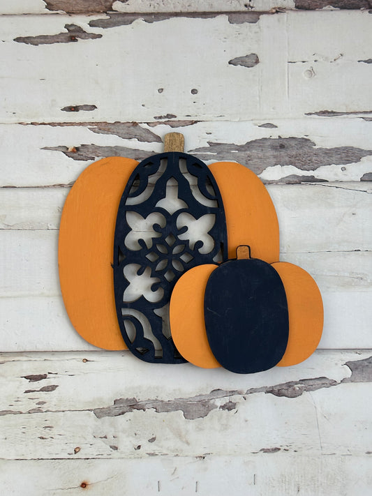 Ornate Pumpkins Shelf Sitter