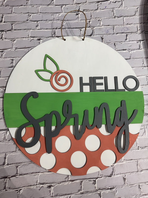 Hello Spring Sign