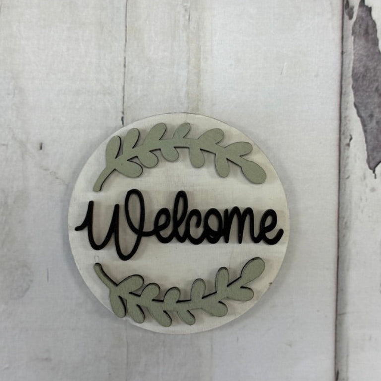 Interchangeable Gnome Center Insert - Welcome