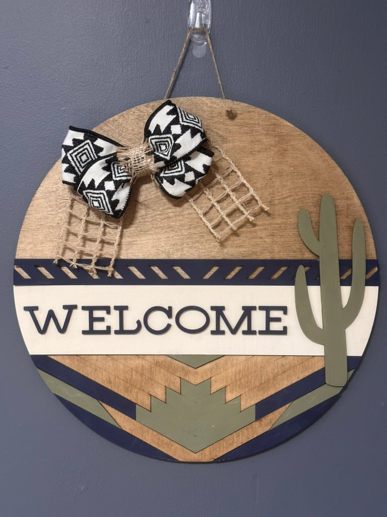 Welcome Southwest Door Hanger – Bless This Nest Studio