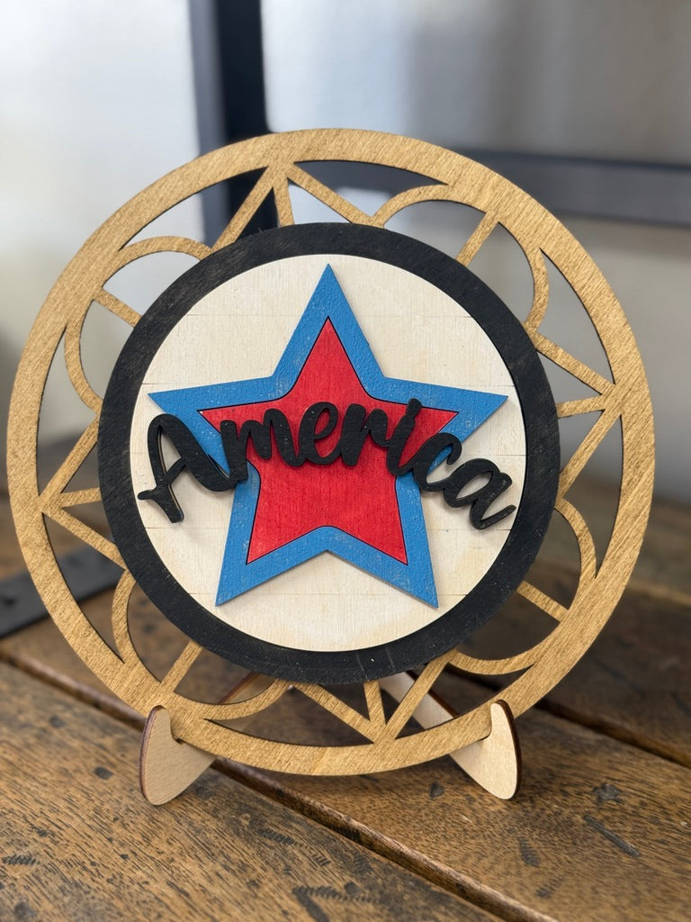 American with Star Insert