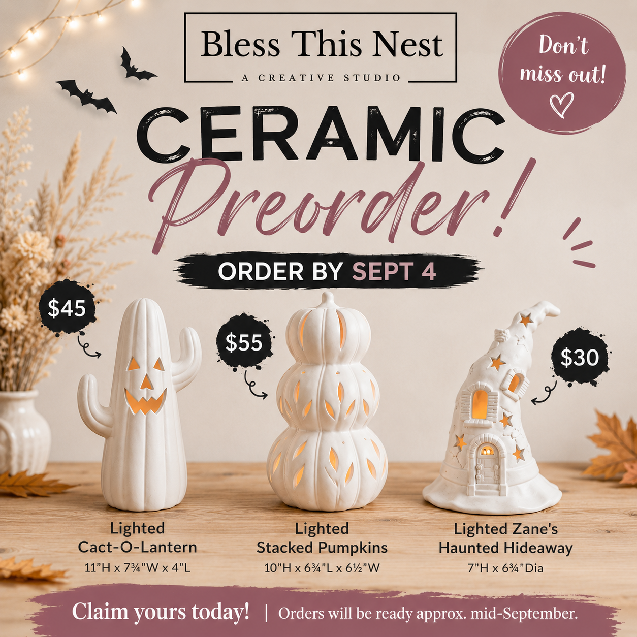Ceramic Preorder – Fall Collection 🍂