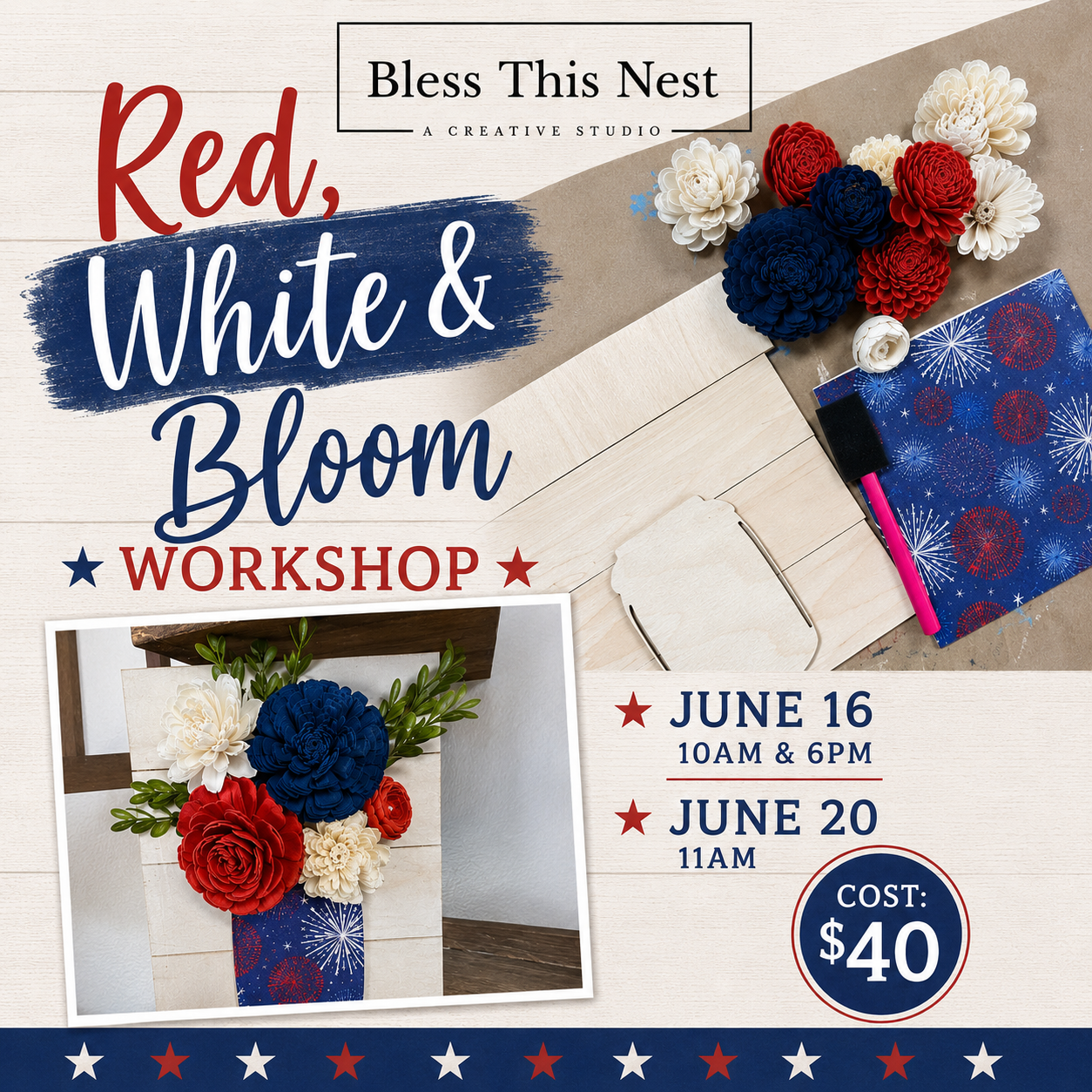Red, White & BLOOM -6/16 @ 6pm