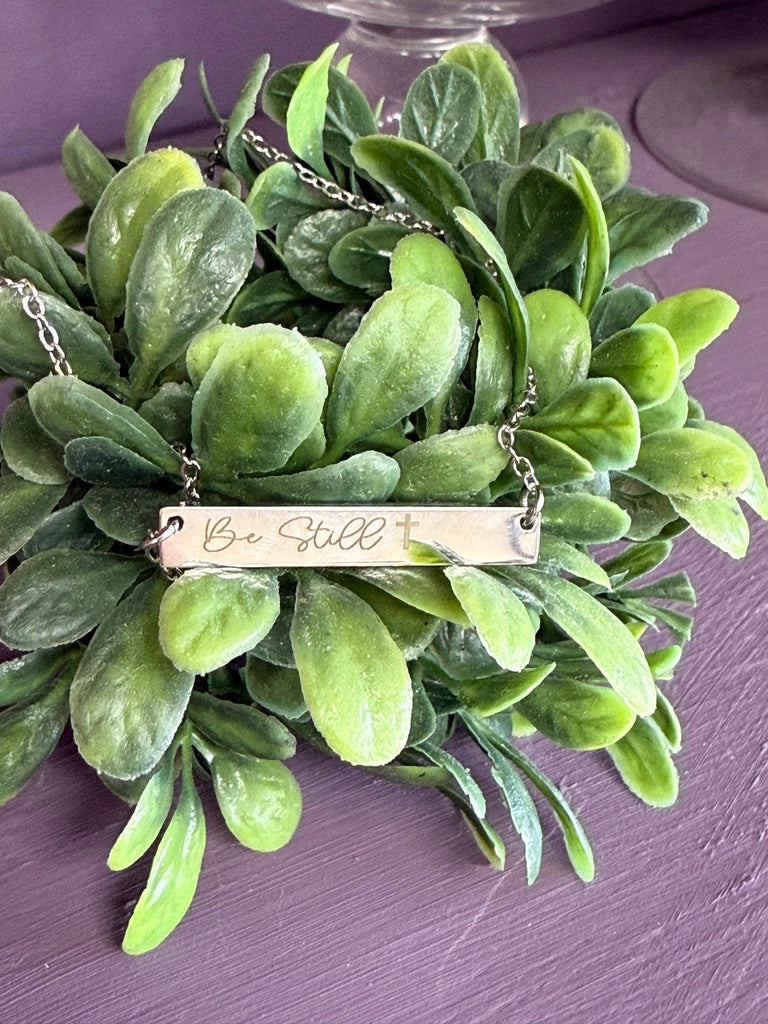 Custom Engraved Bar Necklace