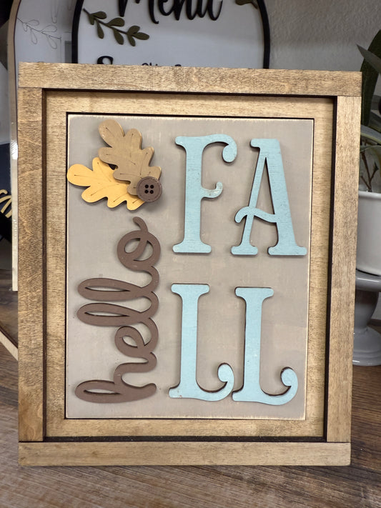 Swappable Insert -  Hello Fall