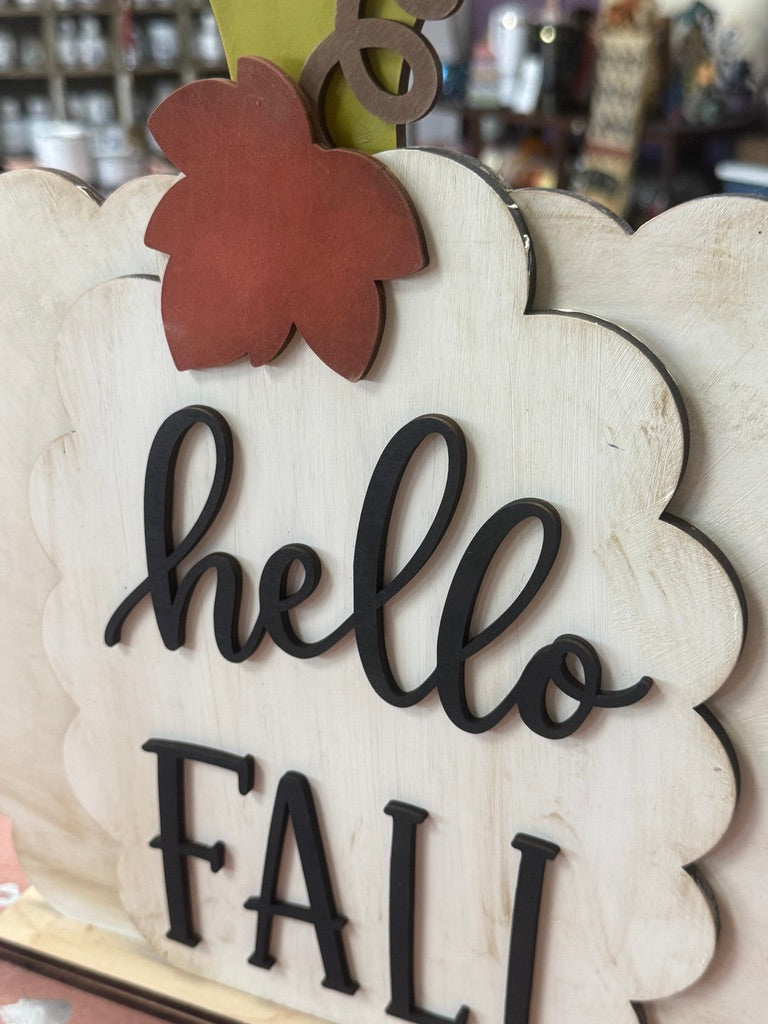Hello Fall Layered Pumpkin