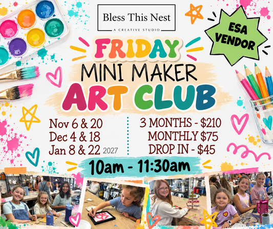 Friday Mini Maker Art Club 2026 (Aug-Oct)