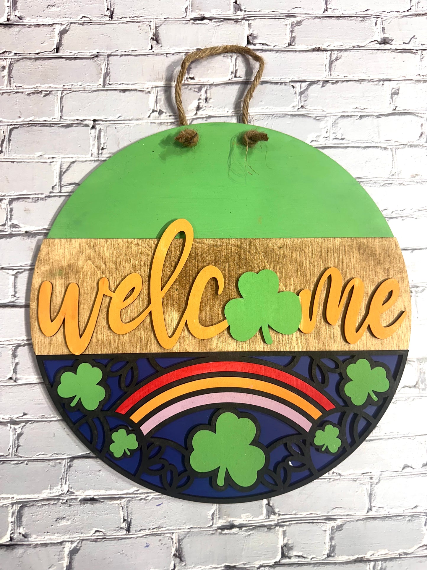 Welcome - Rainbow and Shamrocks