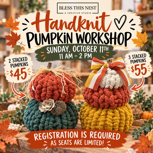Handknit Pumpkin Workshop l Sunday October 11, 2026 l Lake Havasu