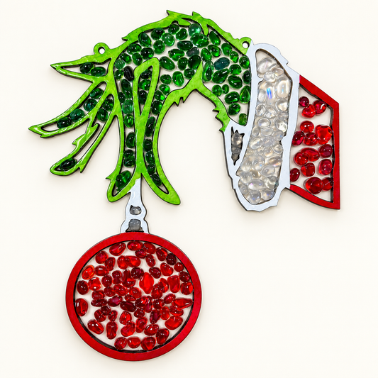 Faux Stained Glass - Hand holding an Ornament (Copy)