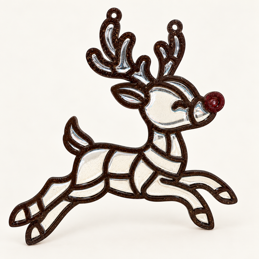 Faux Stained Glass - Reindeer
