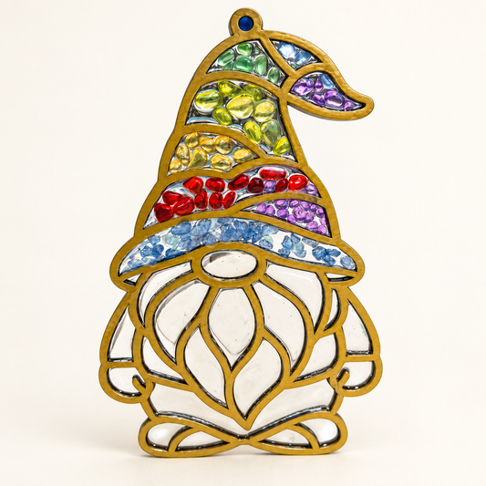 Faux Stained Glass - Gnome