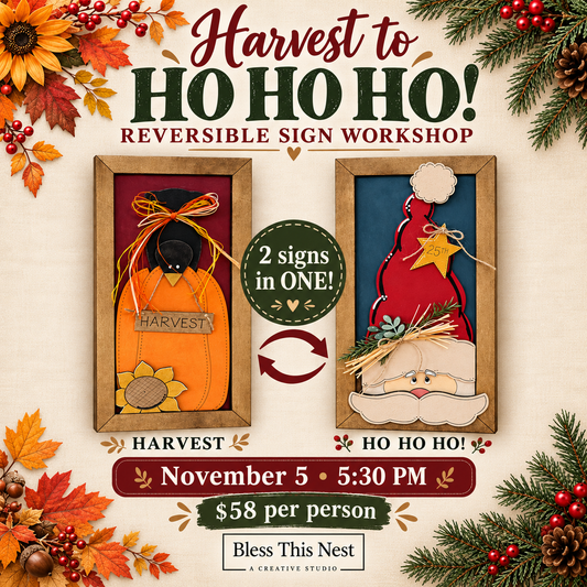 Harvest to HO HO HO! | Reversible Sign Workshop