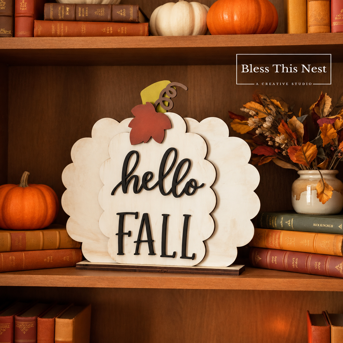 Hello Fall Layered Pumpkin