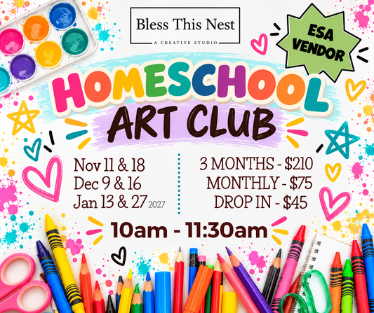 Homeschool Art Club 2026 (Aug-Oct)