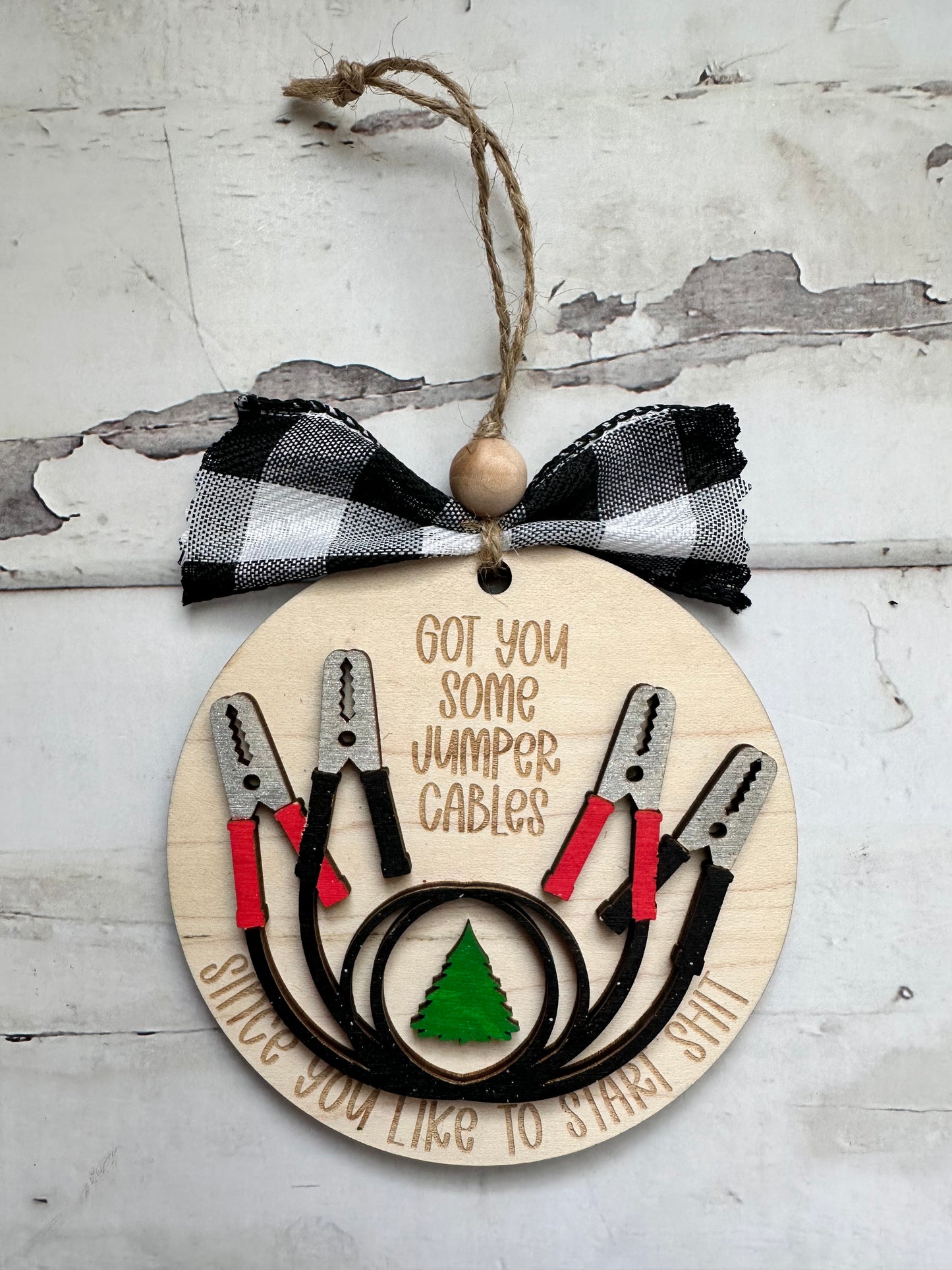 Jumper Cables Ornament