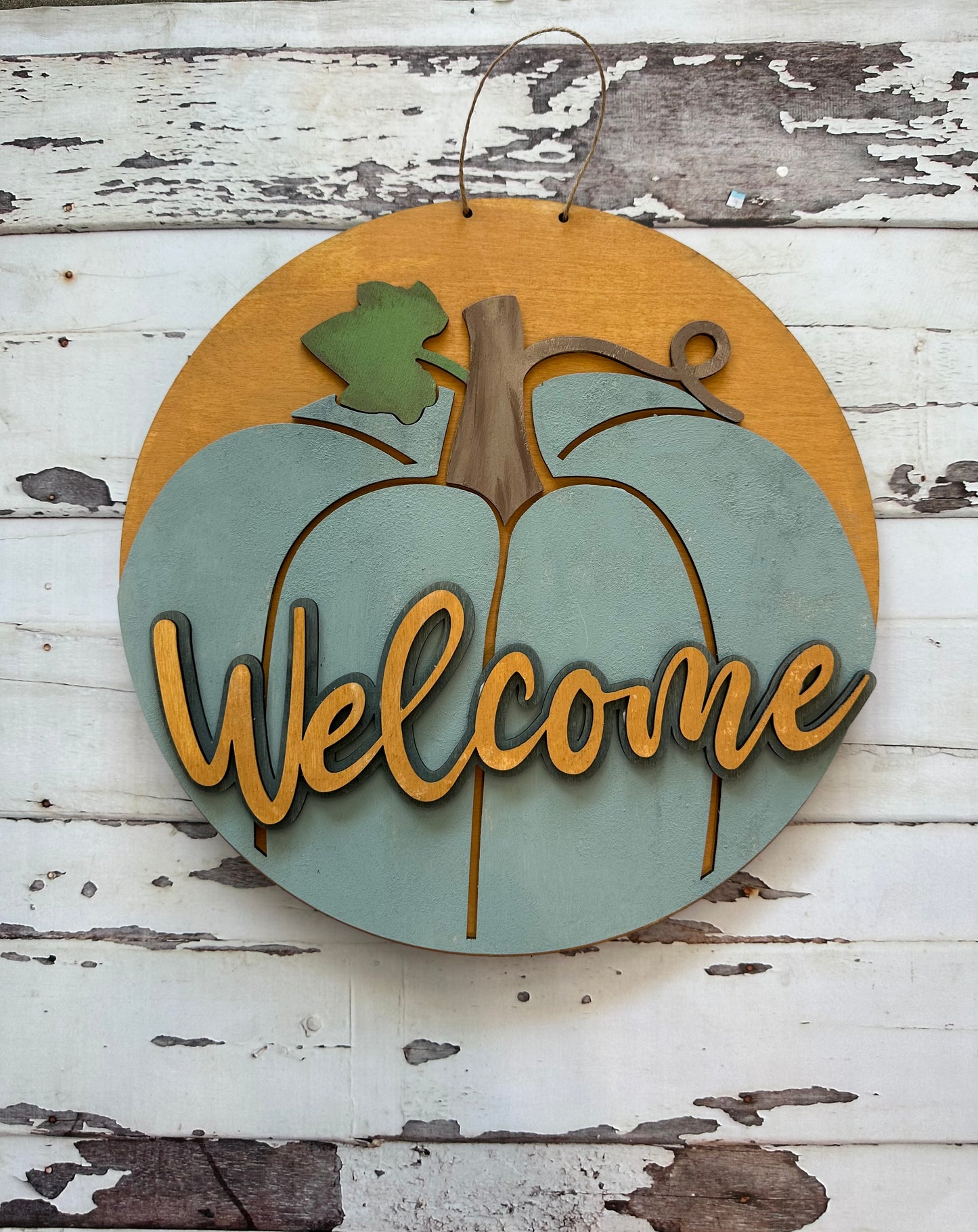 Welcome Pumpkin Door Hanger