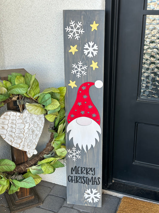 Gnome Merry Christmas Porch Sign