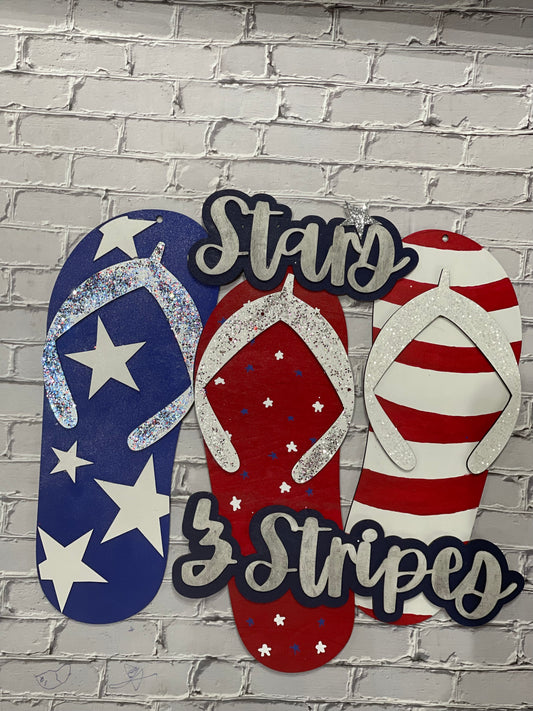 Stars and Stripes Flip Flops