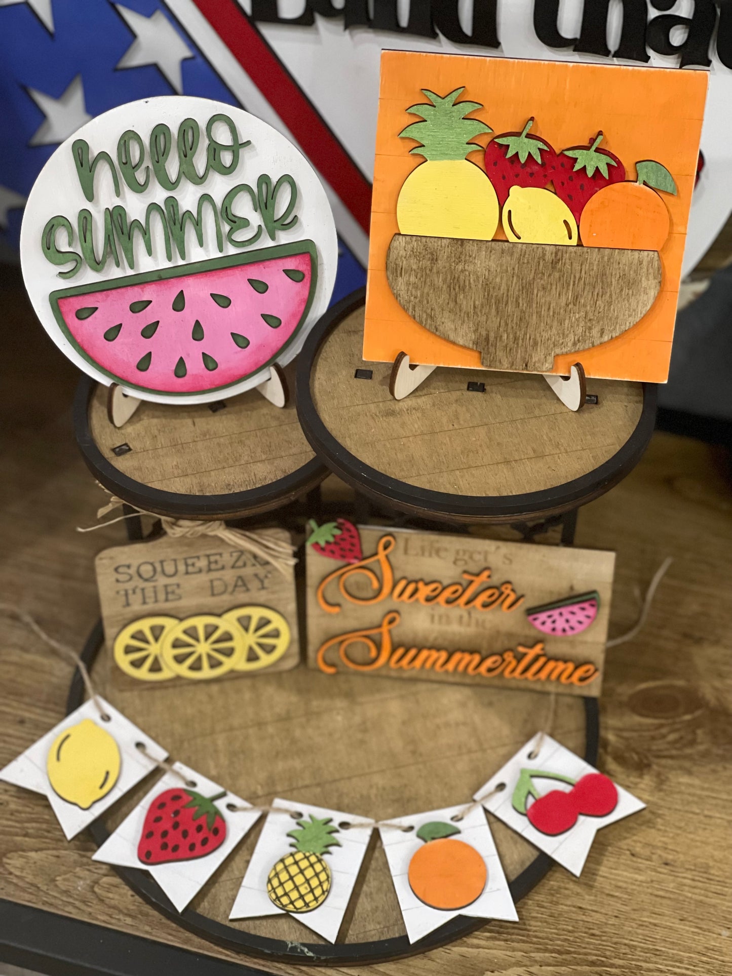 Summertime Tier Tray Set