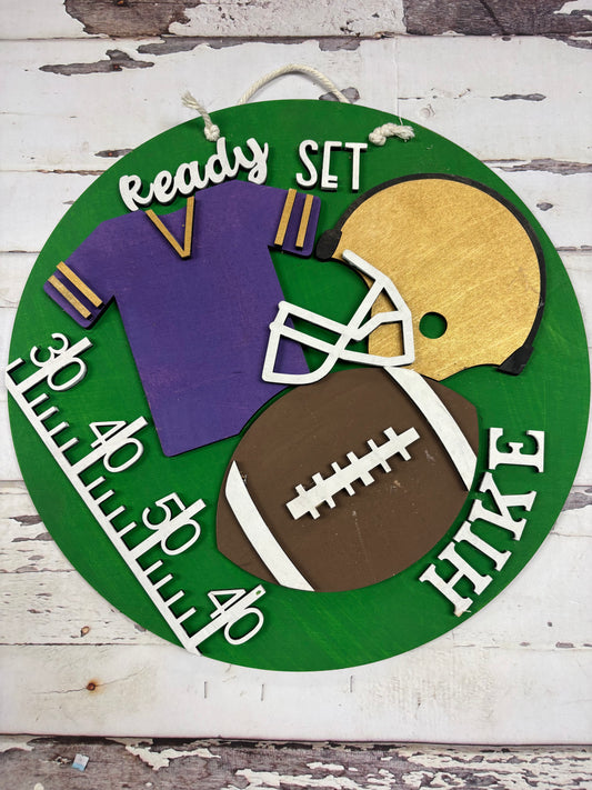 Ready Set Hike Football-Youth Door Hanger