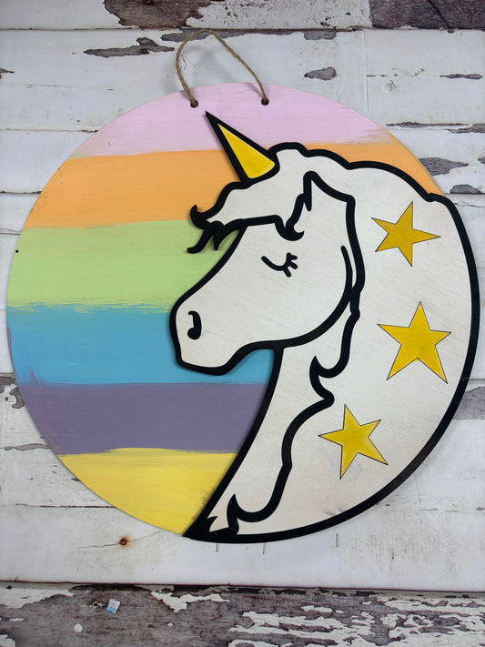 Unicorn Star-Youth Door Hanger