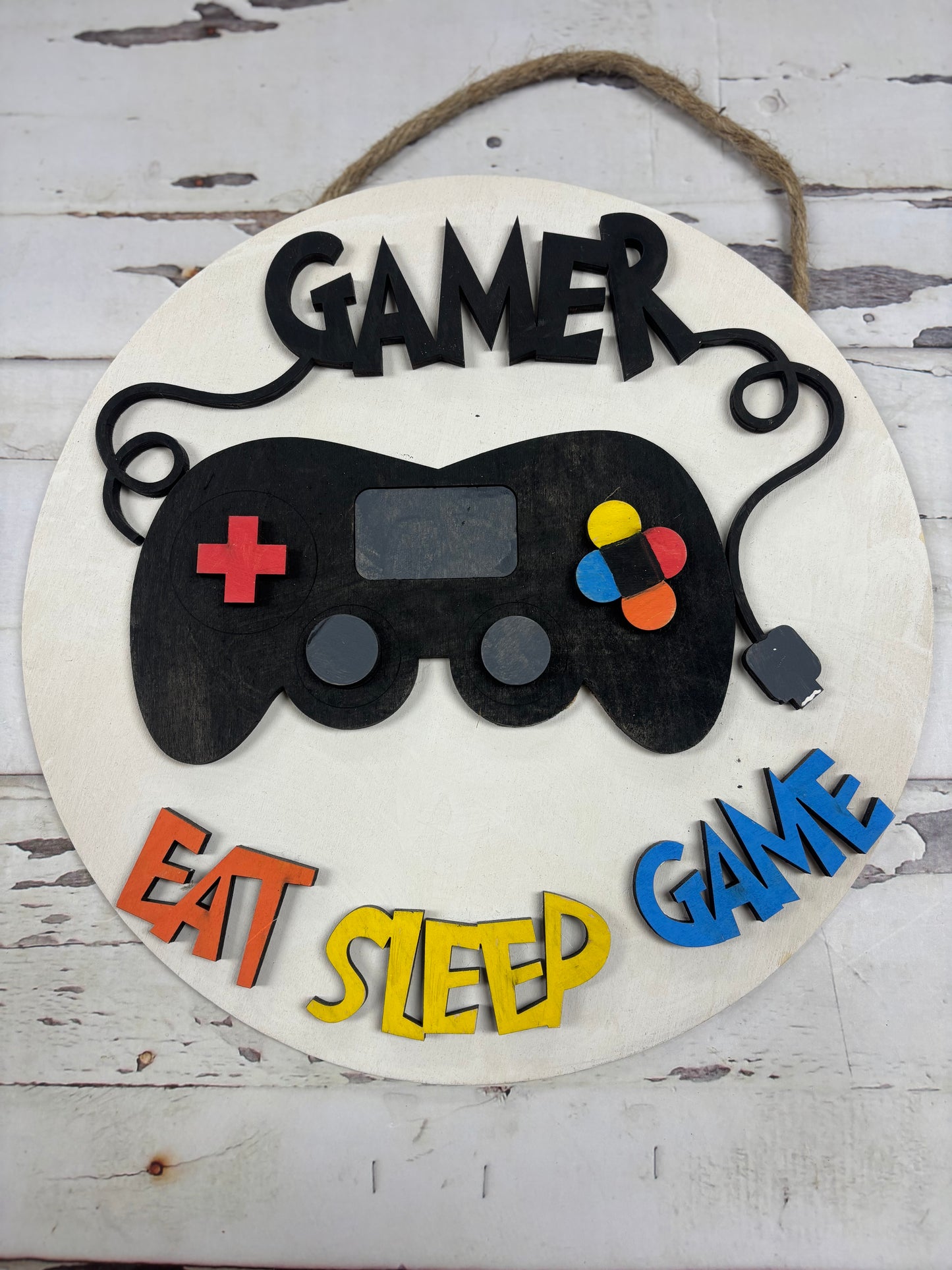 Gamer - Eat Sleep Game Youth Door Hanger