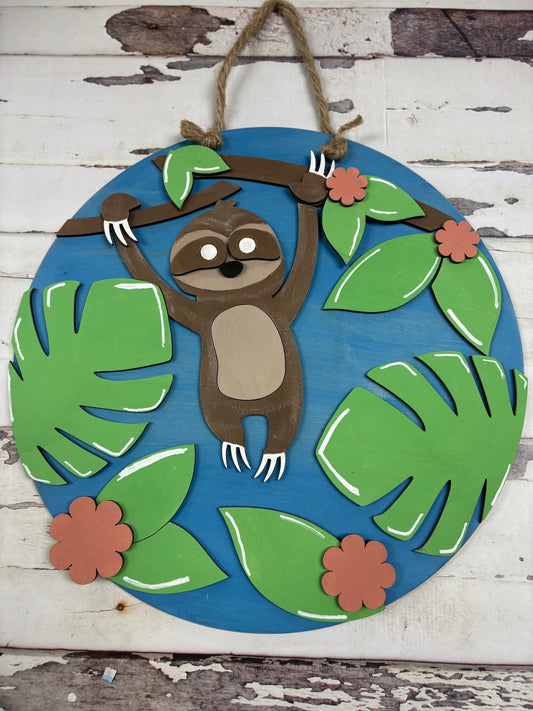 Sloth-Youth Door Hanger