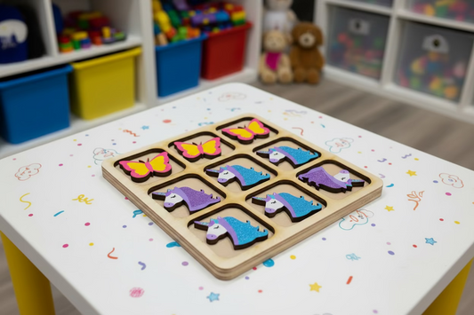 Tic Tac Toe - Unicorn and Butterflies
