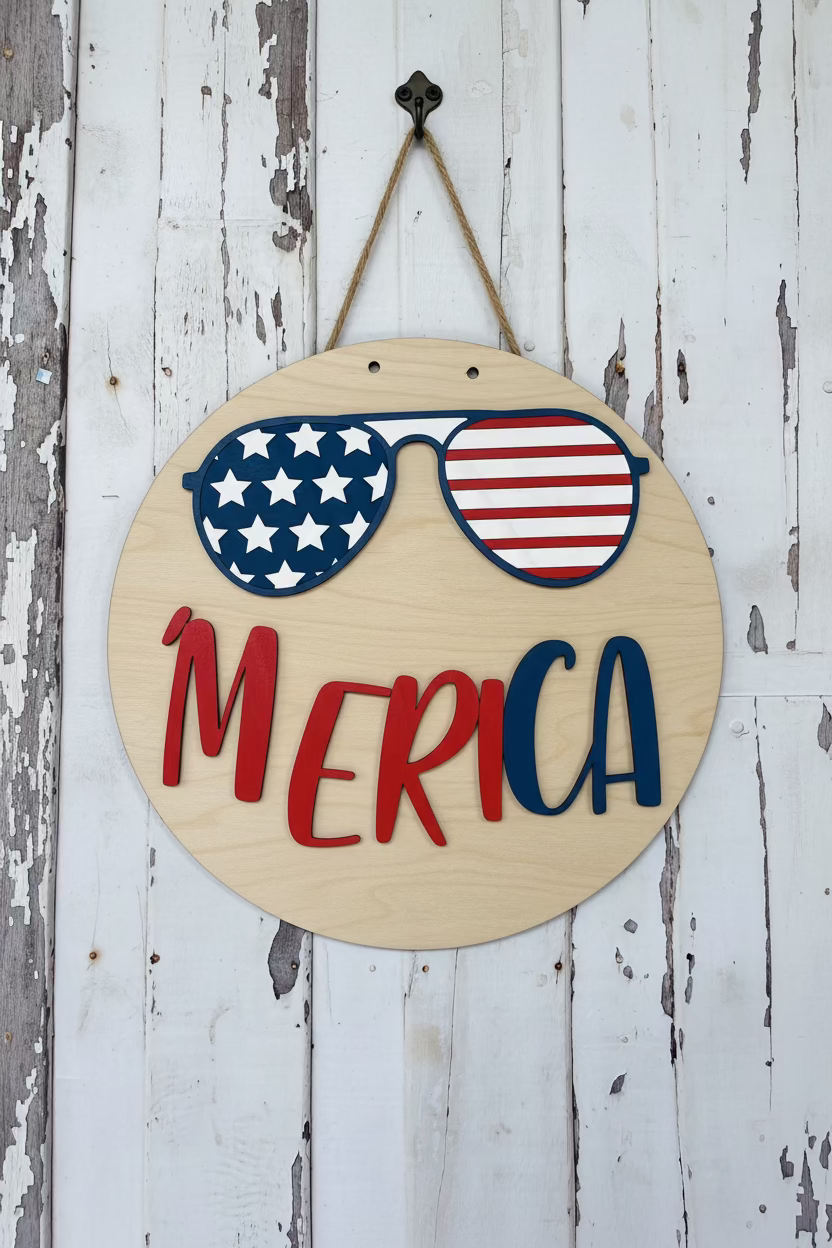 'Merica Sunglasses Door Sign