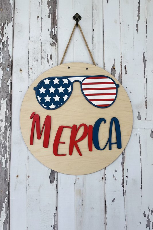 'Merica Sunglasses Door Sign