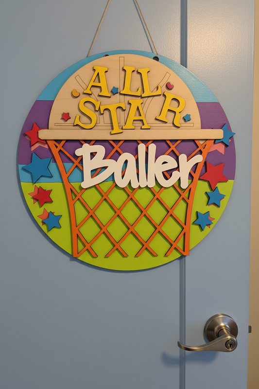 All Star Baller-Youth Door Sign