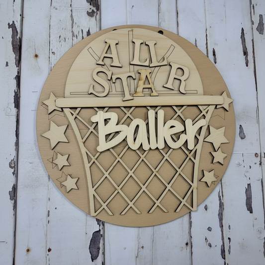 All Star Baller-Youth Door Sign