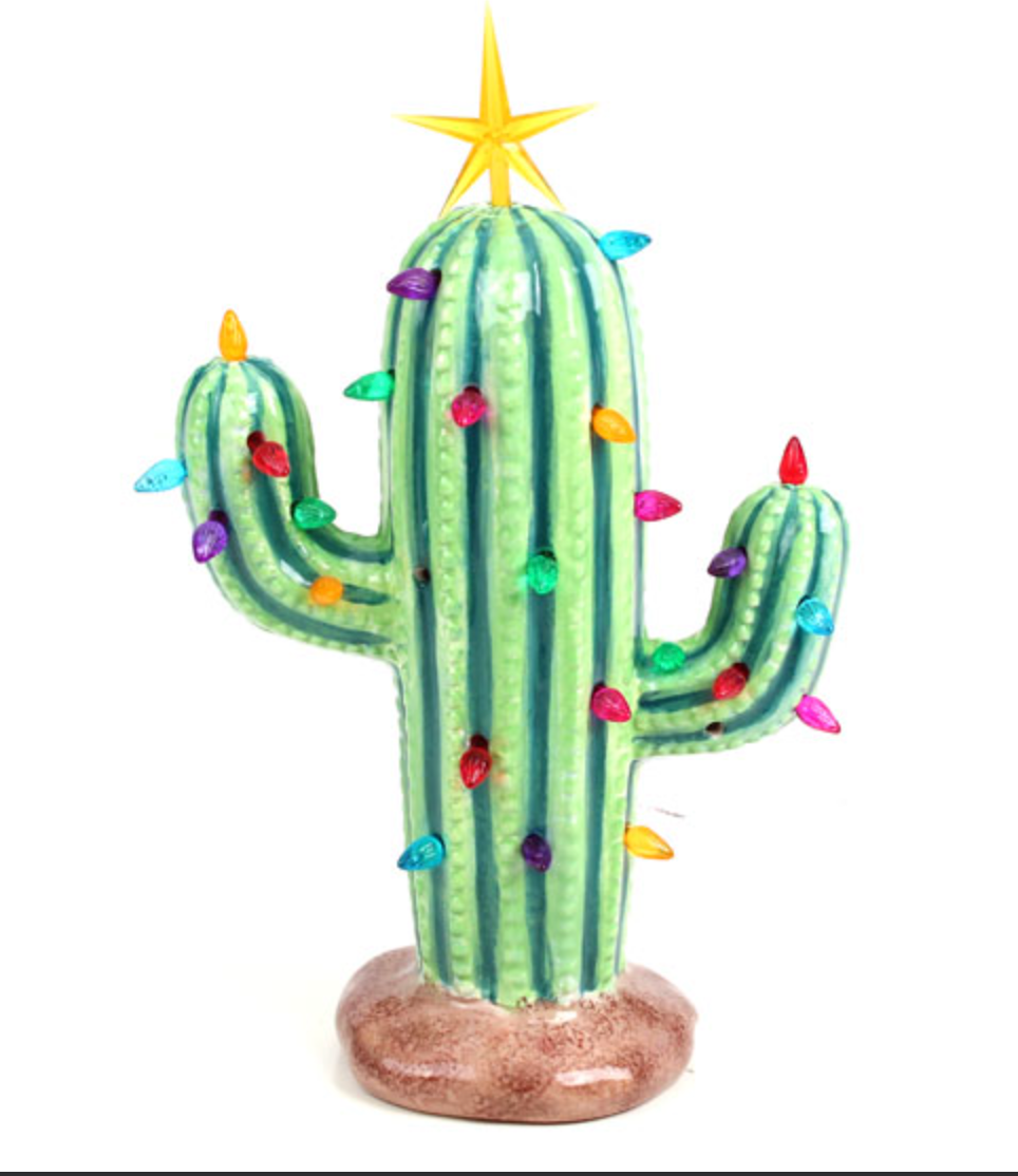 Lighted Cactus Ceramic