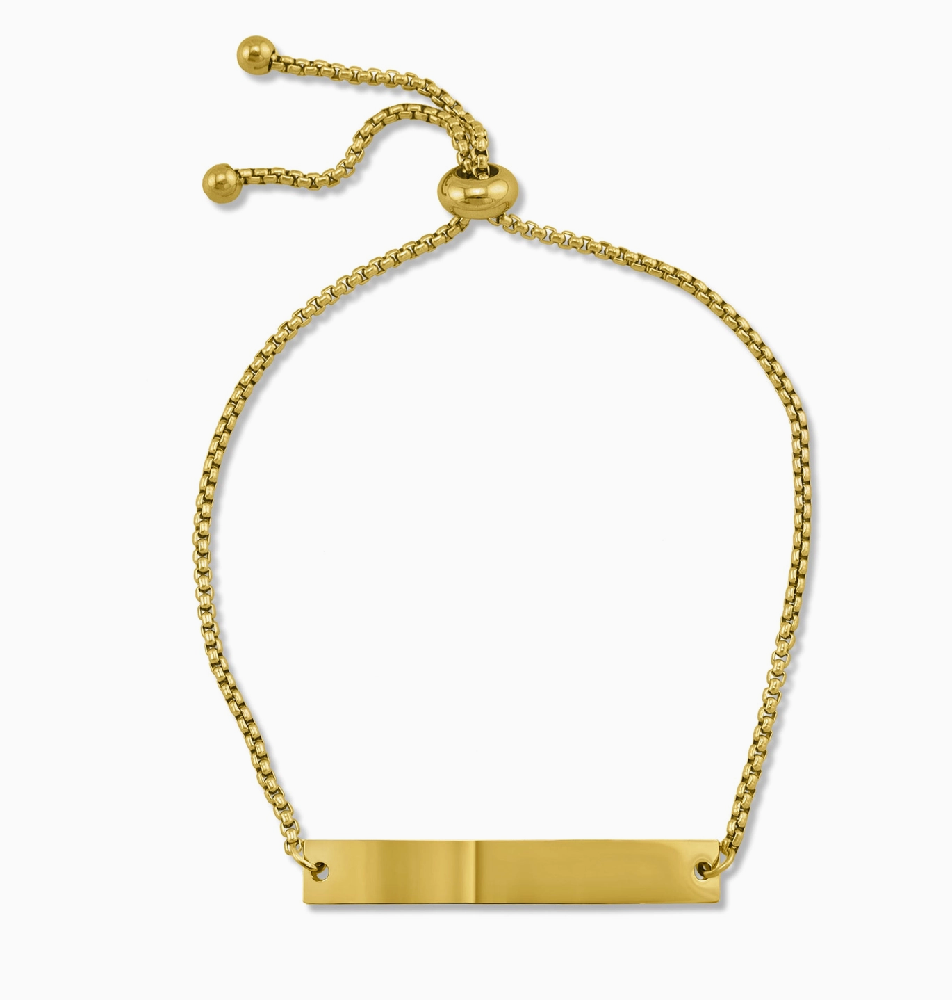 Adjustable Curved Bar Bracelet