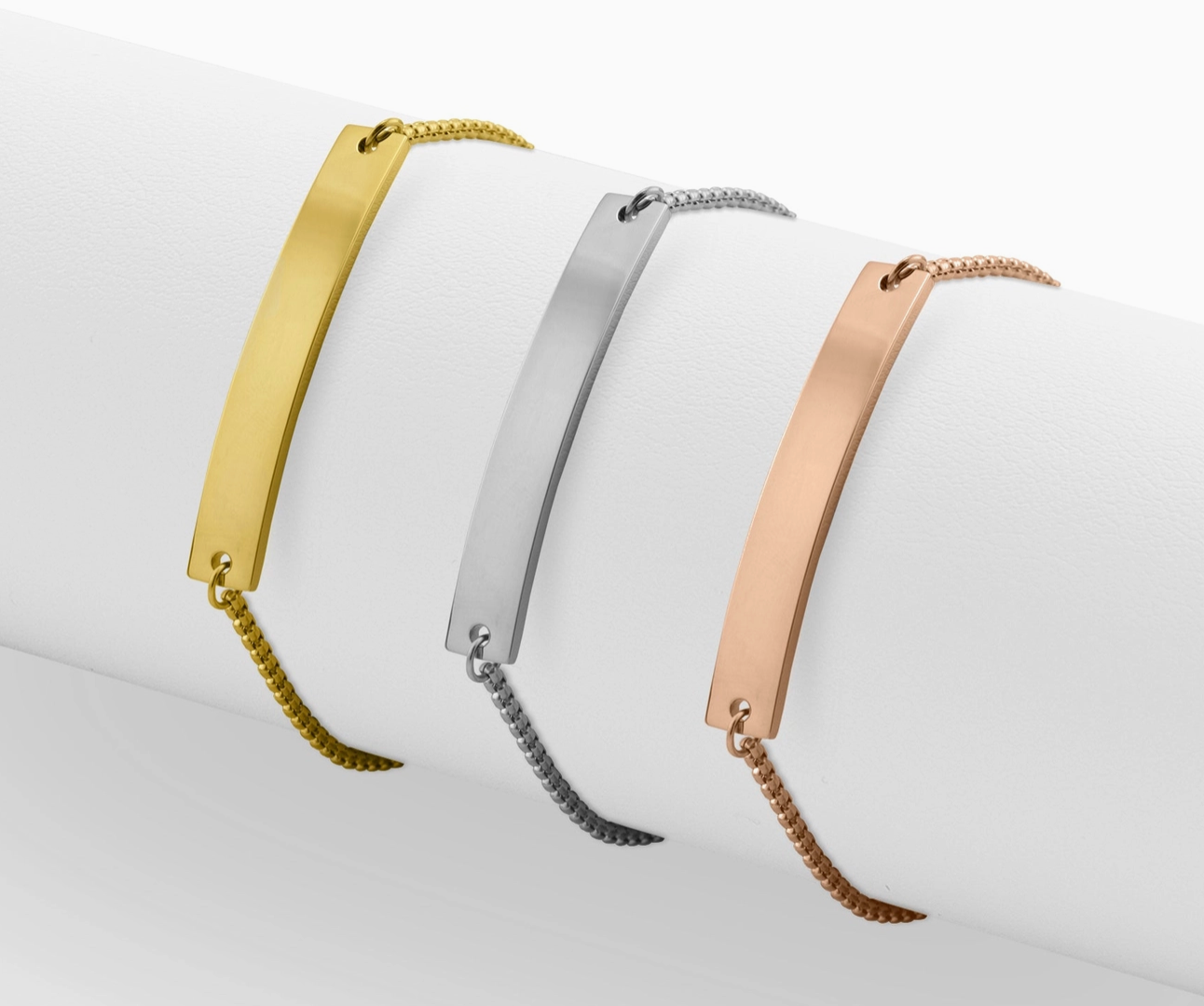 Adjustable Curved Bar Bracelet