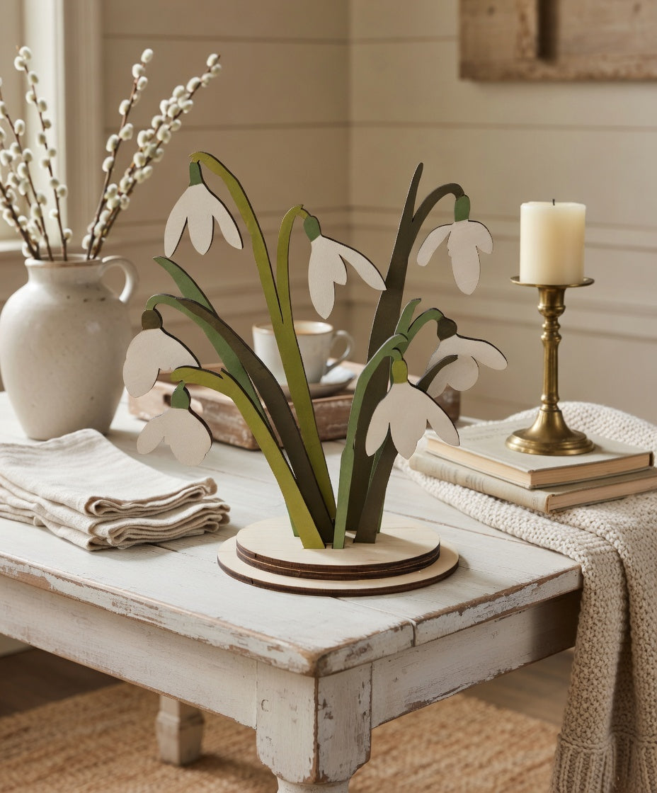 Snowdrop Flowers with Stand